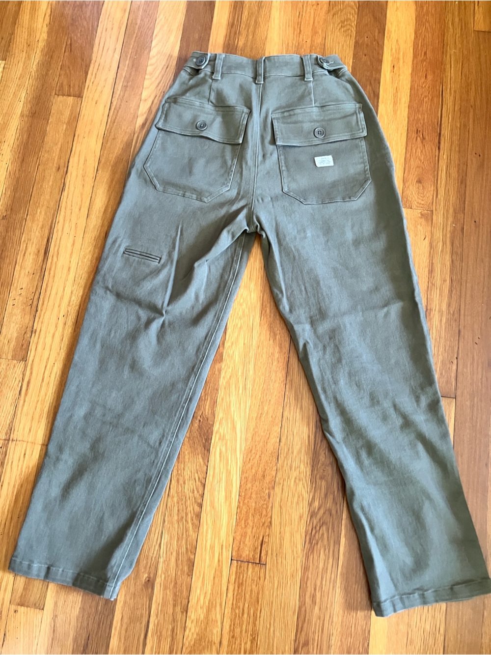P&Co Olive Green High-Rise Bootcut Utility Pants